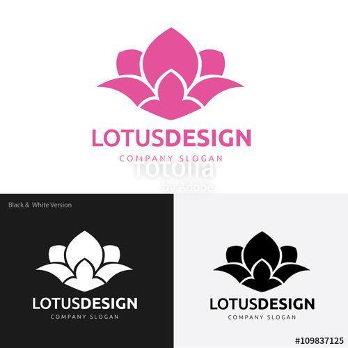 Stylized Flower Logo - Lotus Flower Vector Logo - Flowers Healthy
