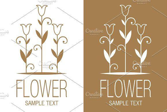 Stylized Flower Logo - Flower Edition II (Logos) ~ Illustrations ~ Creative Market