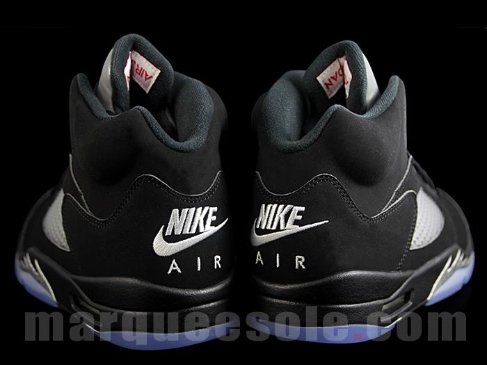 Jordan 5 Logo - Nike Air Jordan 5 OG Black Metallic Silver 2016 - Sneaker Bar Detroit
