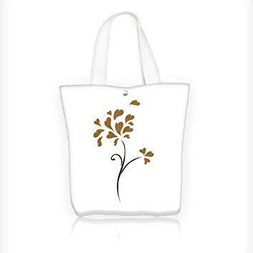 Stylized Flower Logo - Canvas Zipper Tote Bag Printed elegance stylized vector