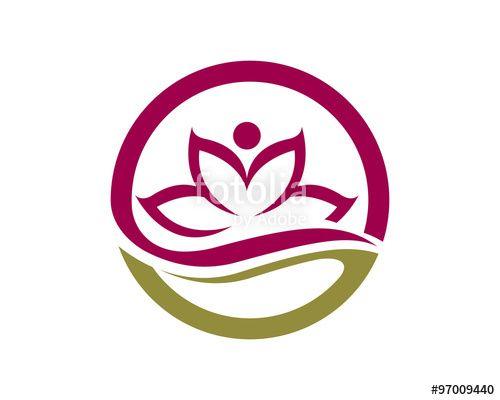 Stylized Flower Logo - Stylized Lotus Flower Icon Vector Logo Stock Image And Royalty Free