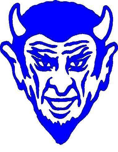 Blue Devils Logo - Blue Devils Logo Stencil Outline Version Clipart - Free Clip Art ...