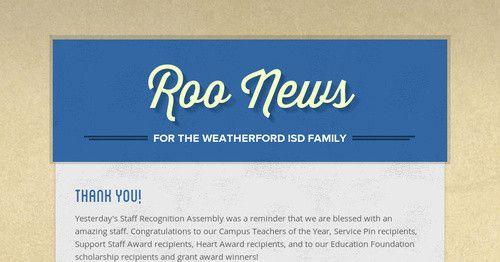 Weatherford ISD Logo - Roo News | Smore Newsletters