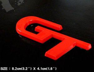 GT Logo - GT Logo Red Tuning Emblem For Universal Vehicles - Mid size Medium ...