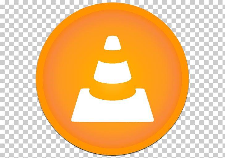 Orange Circle White Triangle Logo - Symbol yellow orange, VLC, orange and white triangle cone