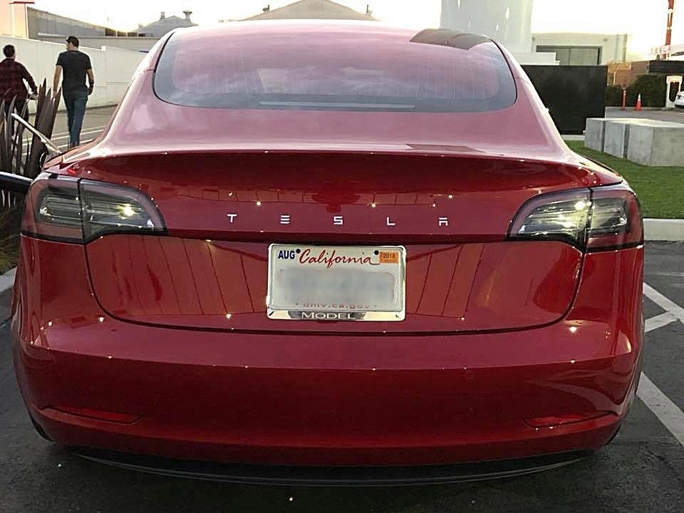 Tesla Model 3 Logo - Tesla Model 3 Performance Rear Badge Logo