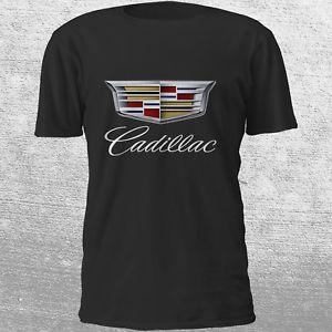 Big Cadillac Logo - New Cadillac Big Logo Print Black T Shirt Size S XXXL
