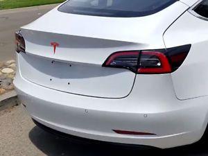 Tesla Model 3 Logo - Tesla Model 3 Rear Emblem T Decal Sticker