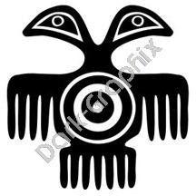 Two Headed Bird Logo - Two Headed Bird Meso Deko Ancient Logo Symbol (Decal - Sticker)