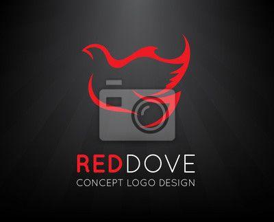 Red Dove Logo - Red dove frieden konzept-logo vektor-design fototapete • fototapeten ...