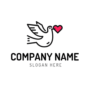 Red Dove Logo - Free Dove Logo Designs | DesignEvo Logo Maker