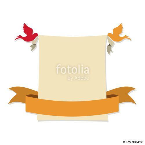 Red Dove Logo - couple of yellow and red dove birds holding a pennant with yellow ...