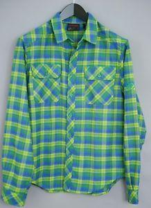 Blue and Green Check Logo - Men Mammut Casual Shirt Blue Green Check M MDA723 | eBay