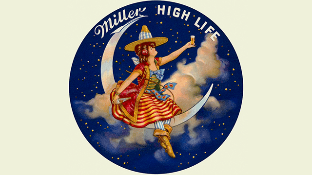 Woman Moon Miller Beer Logo - The Miller High Life Girl in the Moon