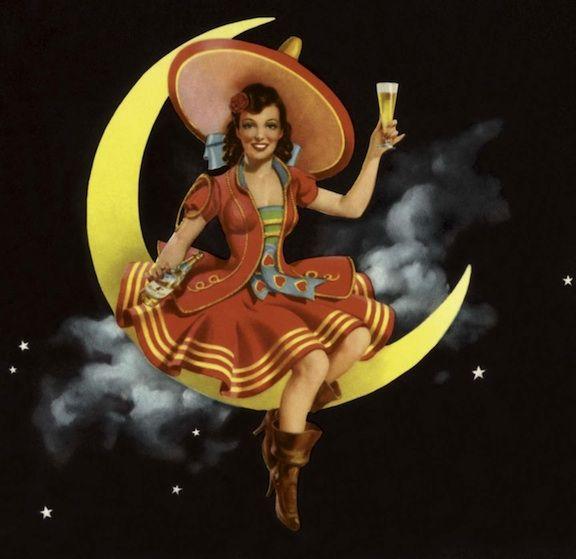 Woman Moon Miller Beer Logo - The Miller High Life Girl in the Moon