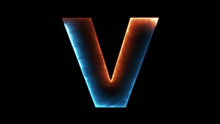 Cool Letter V Logo - Alphabet Letter V Stock Footage Video 100% Royalty Free