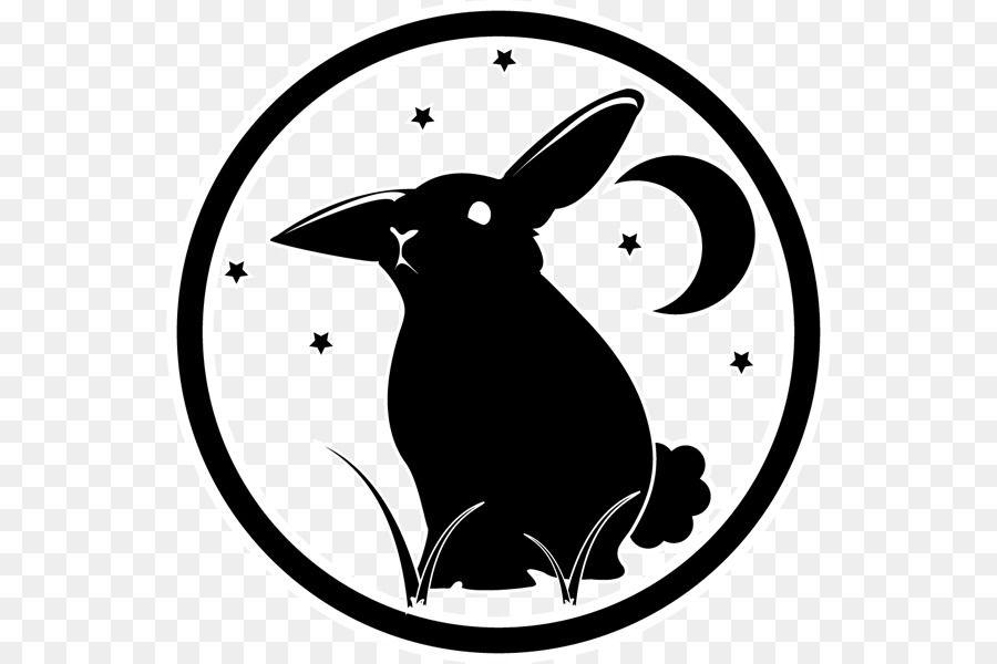Black Rabbit Logo - Domestic rabbit Logo Hare Clip art - rabbit png download - 600*600 ...