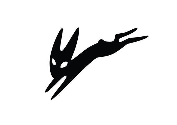 Black Rabbit Logo - Watership Down Black Rabbit of Inle vinyl decal sticker | Etsy