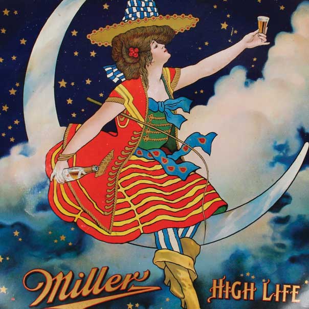 Woman Moon Miller Beer Logo - Miller High Life. The Champagne of Beers