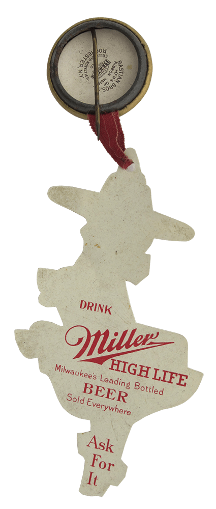 Woman Moon Miller Beer Logo - Miller High Life Woman and Moon | Busy Beaver Button Museum