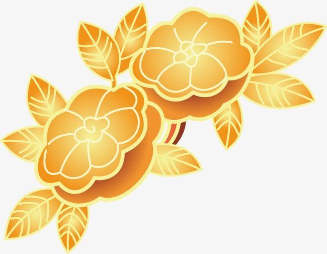 Chinese Flower Logo - Chinese Style Golden Flower, Chinese Vector, Flower Vector, Chinese ...