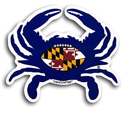 Crab Football Logo - Ravens Maryland Flag Football Purple Crab Sticker