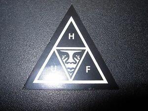Triangle Skate Logo - OBEY X HUF WORLDWIDE Skate Sticker BlkWht Triangle 1.75