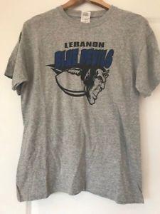 Blue Devils Lebanon Logo - Men's Vintage Lebanon High School Blue Devils Grey Logo T-Shirt Size ...