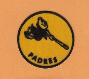 Padres Old Logo - RARE ORIGINAL 1960s OLD LOGO SAN DIEGO PADRES 2 1 2 Inch FELT PATCH