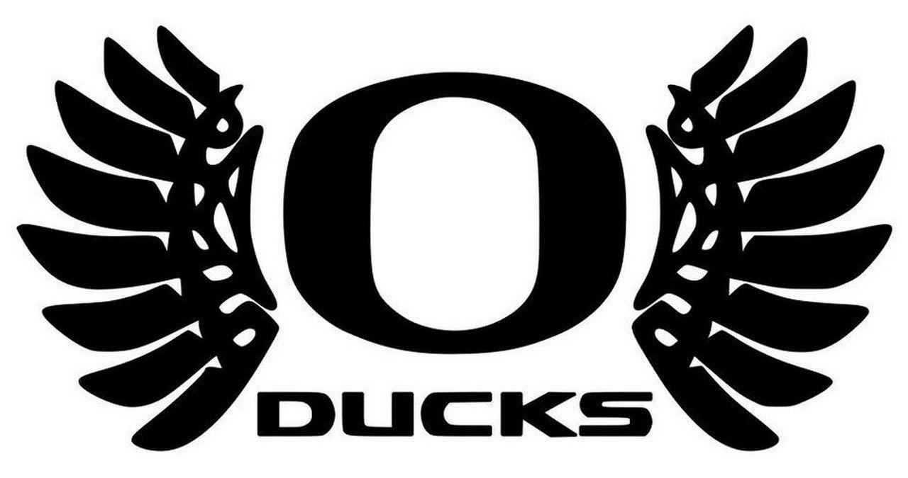 Oregon Ducks Logo - ncaa0009 OREGON DUCKS Logo Feathers Die Cut Vinyl Graphic