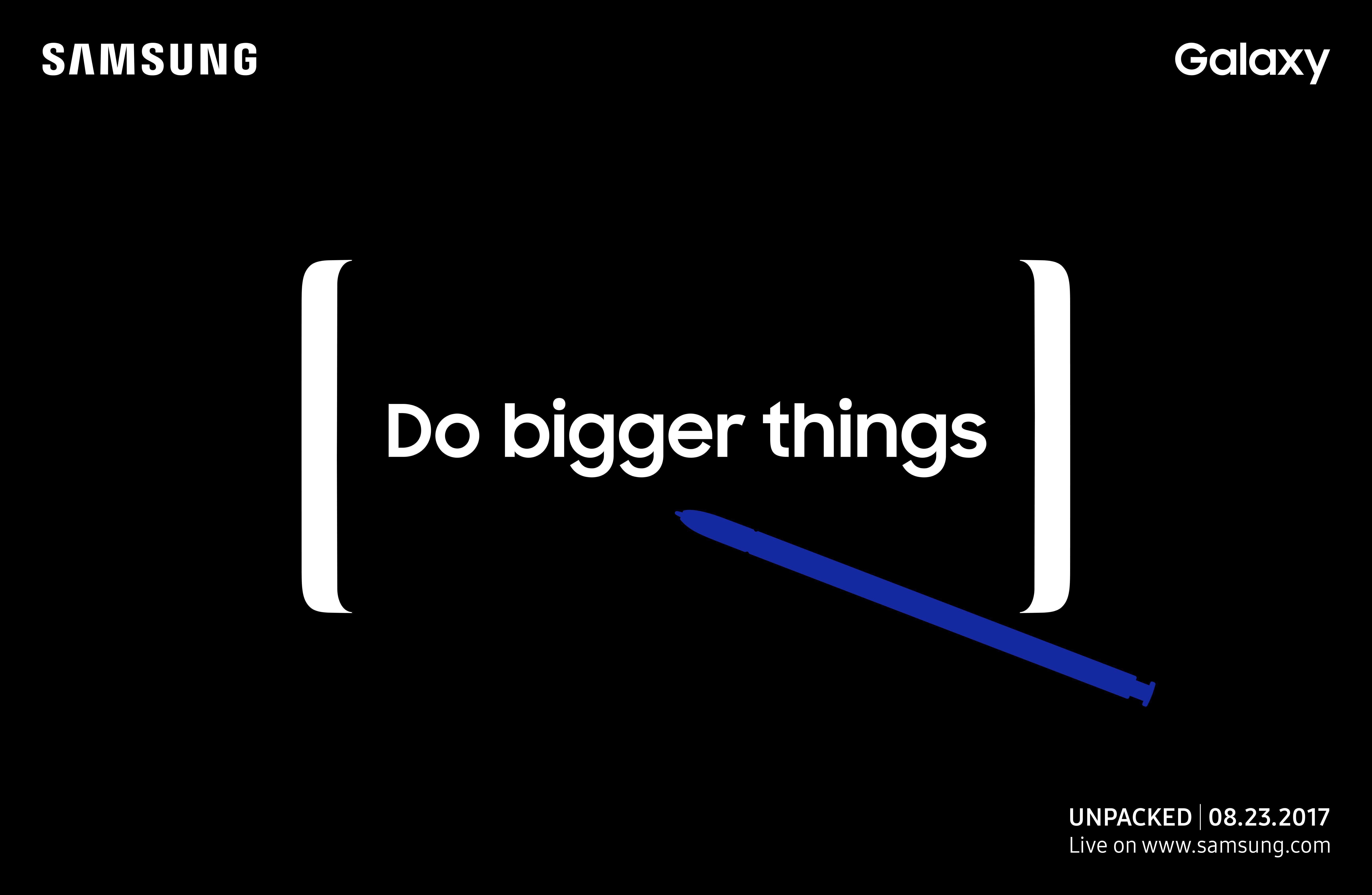 New Samsung 2017 Logo - Invitation Samsung Galaxy Unpacked 2017: Do Bigger Things