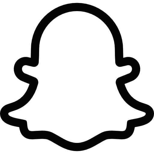 Black and White Ghost Logo - Snapchat Ghost Logo Black and White transparent PNG - StickPNG