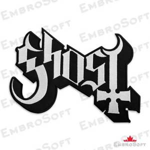 Black and White Ghost Logo - Ghost Band Logo Embroidered Patch IRON ON 3 sizes patch Heavy Metal ...