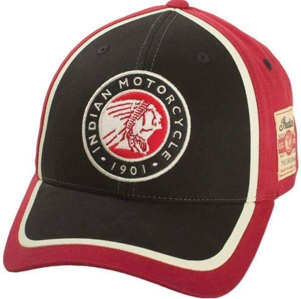 Circle Red Logo - Indian Motorcycle Circle Patch Hat - Red / Black