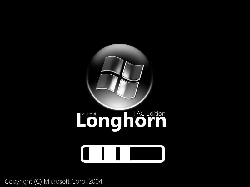 Windows Longhorn Logo - Windows Longhorn FAC eidtion bootscreen.png. Windows Never
