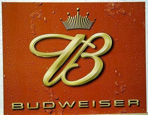 Beer Crown Logo - BUDWEISER CROWN LOGO BEER SIGN - Old Time Signs