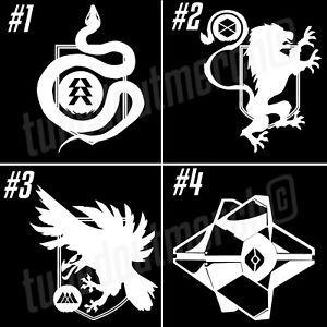 Black and White Ghost Logo - DESTINY 2 Hunter Warlock Titan Ghost Emblem PS4 XBOX PC Game VINYL ...