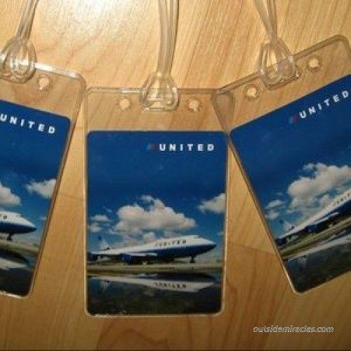 United Tulip Logo - United Airlines Bags | Boeing 747 Tulip Logo Luggage Tags Large ...