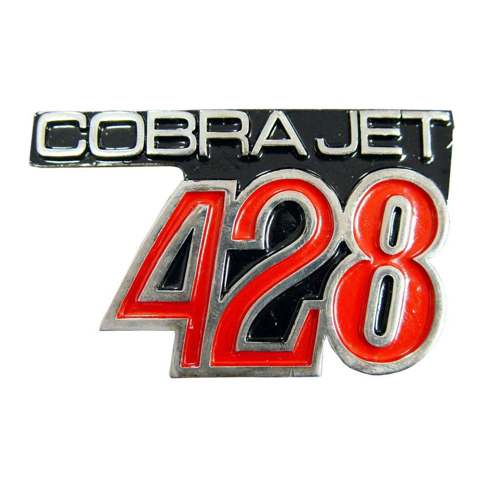 Cobra Jet Logo - Mustang Fender Emblem Shelby 428 Cobra Jet Stick On 1968