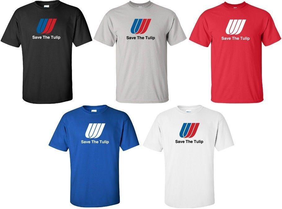 United Tulip Logo - United Airlines Save The Tulip Logo T Shirt