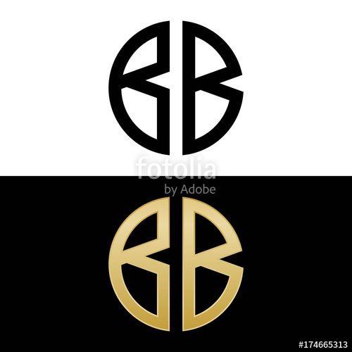 BB Circle Logo - bb initial logo circle shape vector black and gold