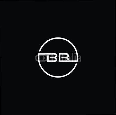 B B In Circle Logo - Initial letter BB minimalist art monogram circle shape logo, white ...