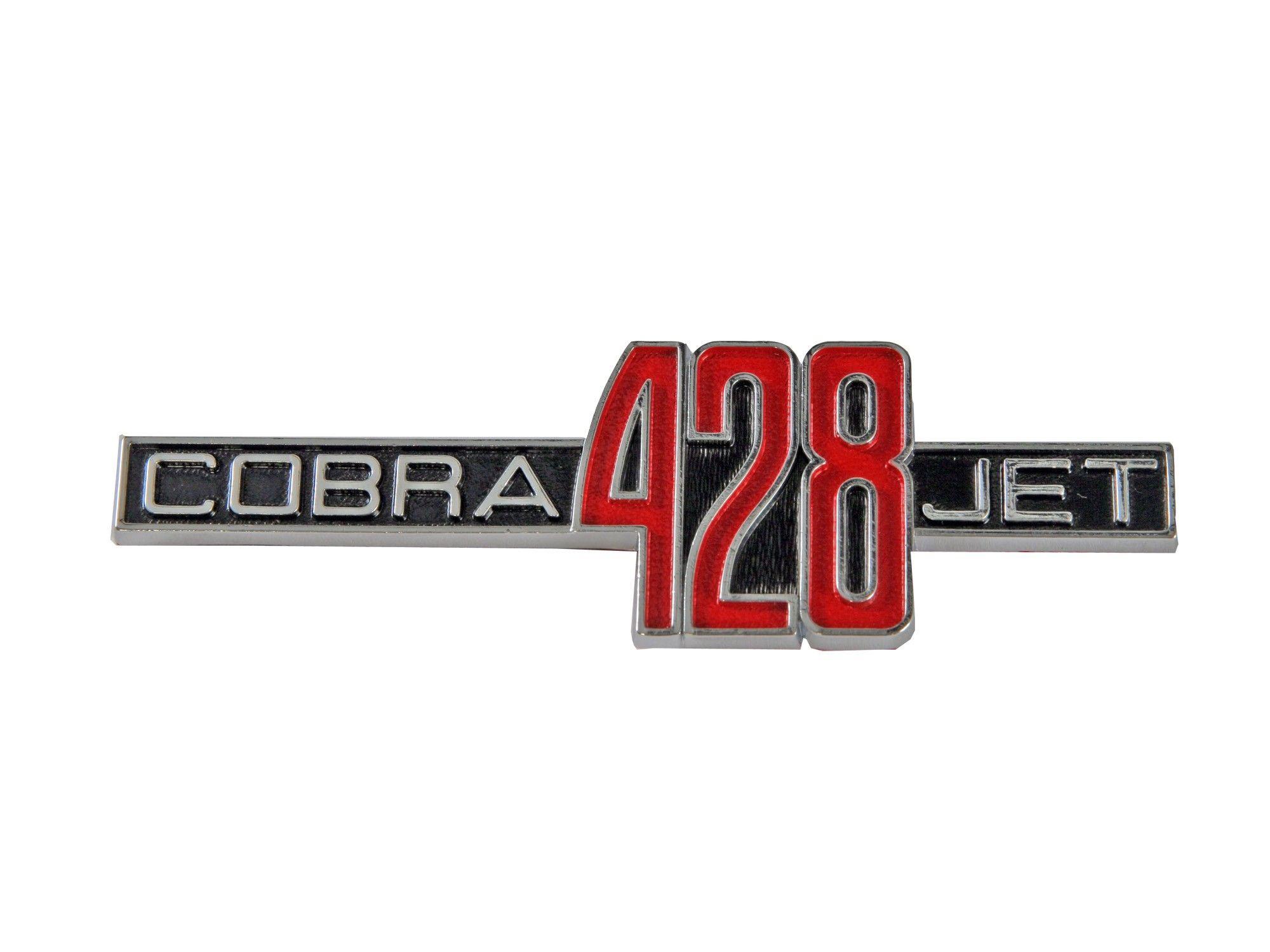 Cobra Jet Logo - Fender Emblem 428 Cobra Jet Shelby 1969