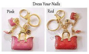 Red Pink Logo - Key Rings Shoe Red Pink Letters Logo Brand Handbag Charms
