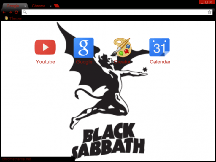 Black Sabbath Demon Logo - Black Sabbath Demon Logo Chrome Theme - ThemeBeta