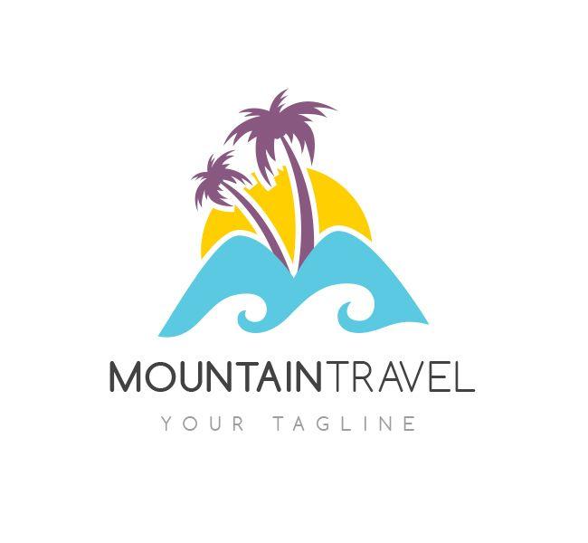 Travel Logo - Mountain Travel Logo & Business Card Template Design Love