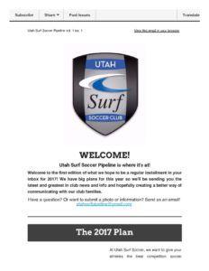 Surf Soccer Logo - Utah Surf Soccer Pipeline Volume 1 - Utah Surf Soccer Club