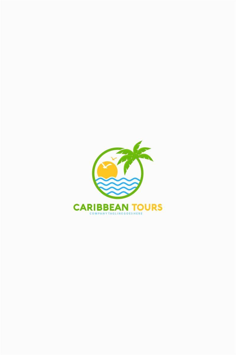 Travel Logo - Caribbean Tour Travel Logo Template