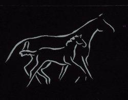 Mare and Foal Logo - MACEDON RANGES EQUINE VETS - FOALING DOWN
