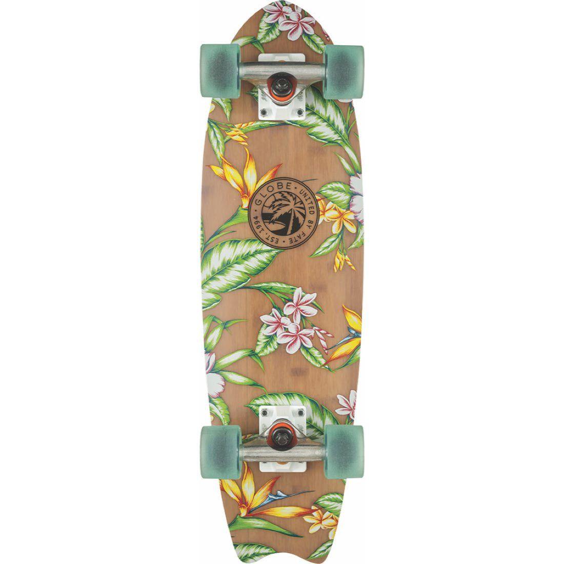 Paradise Skateboard Logo - Globe Brand | Paradise Fiberglass Skateboard | Bamboo / Clearwater ...